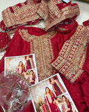 Naqshe salwa ~red silk(POUCH)