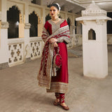 Naqshe salwa ~red silk(POUCH)