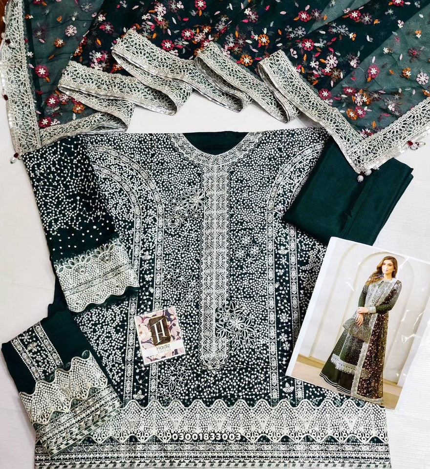 Naqshe salwa- MOON RAW SILK