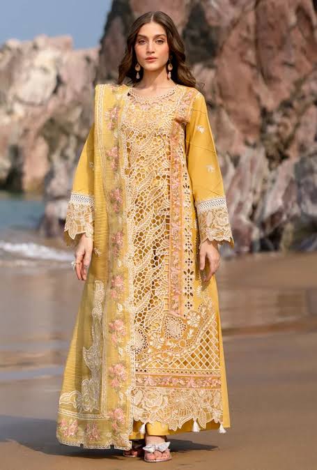 Naqshe salwa -yellow